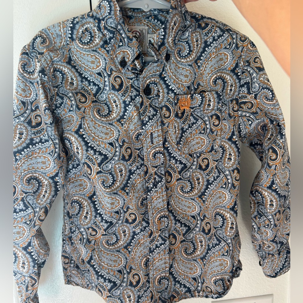 Cinch long sleeve button up-3T